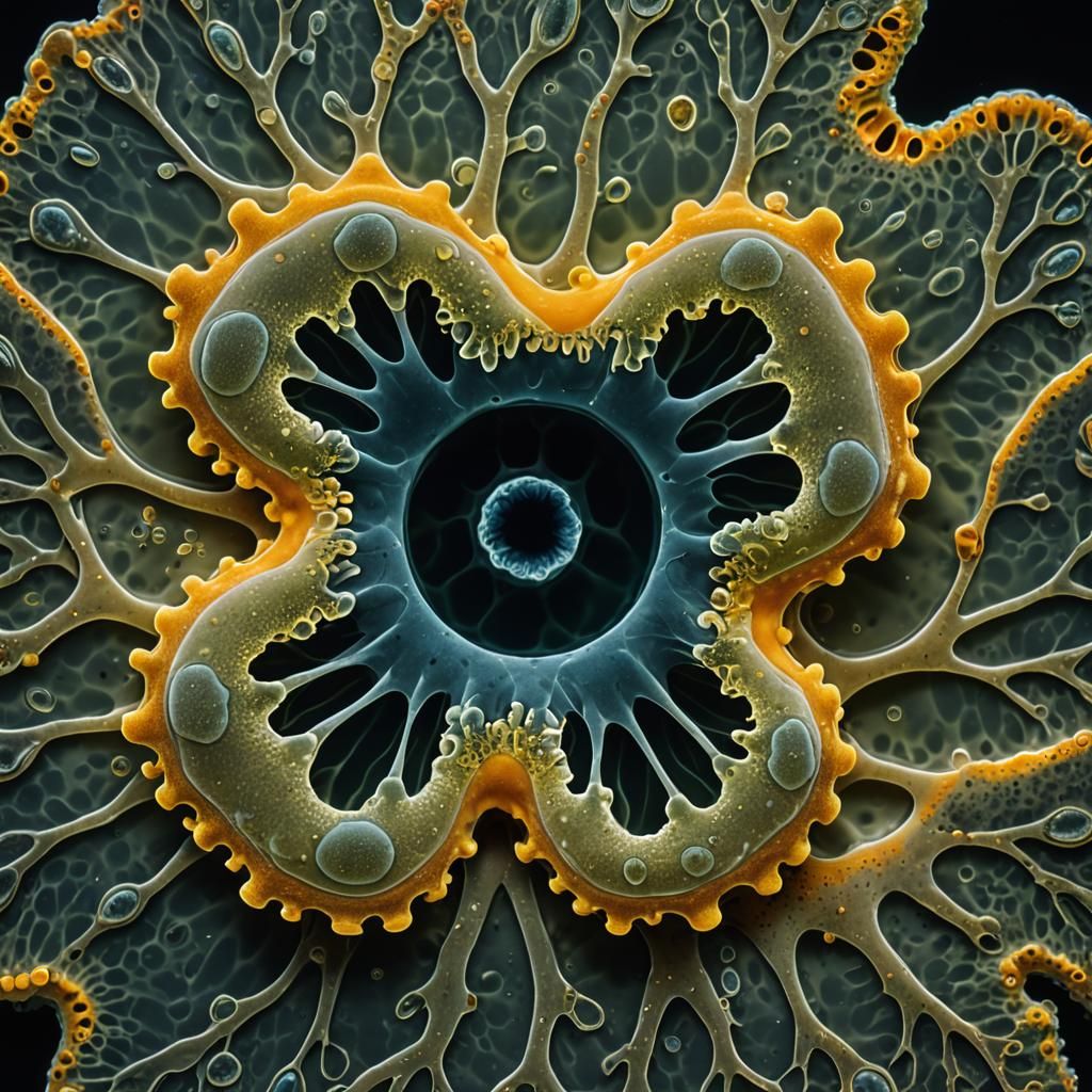 Detailed Macro Photograph of an Amoeba