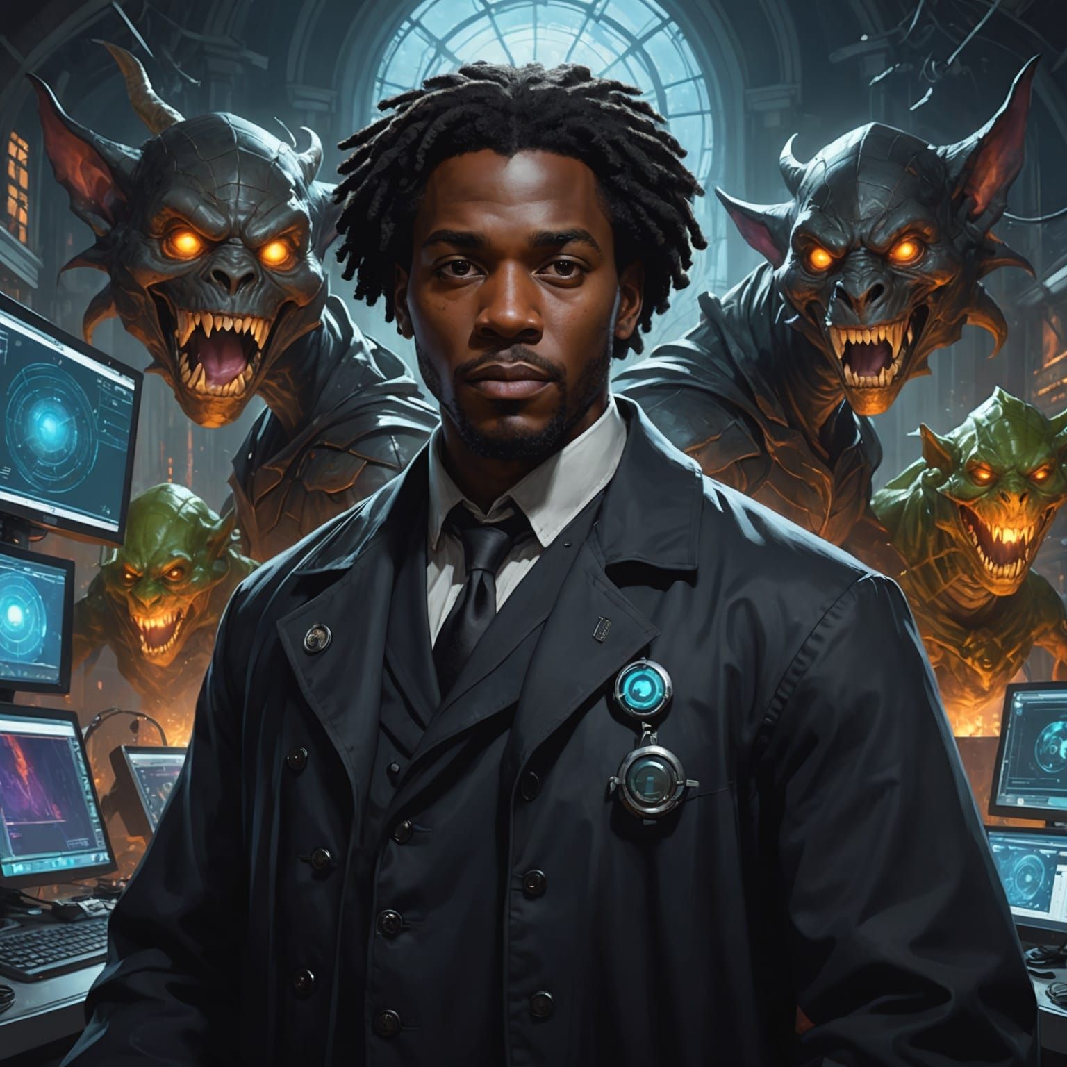 Cybersecurity Professional in Amphitheater, Digital Art