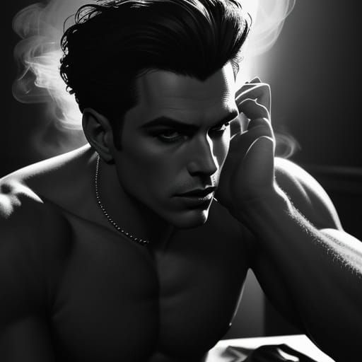 Film Noir: Burlesque Dancer in Backstage Glamour