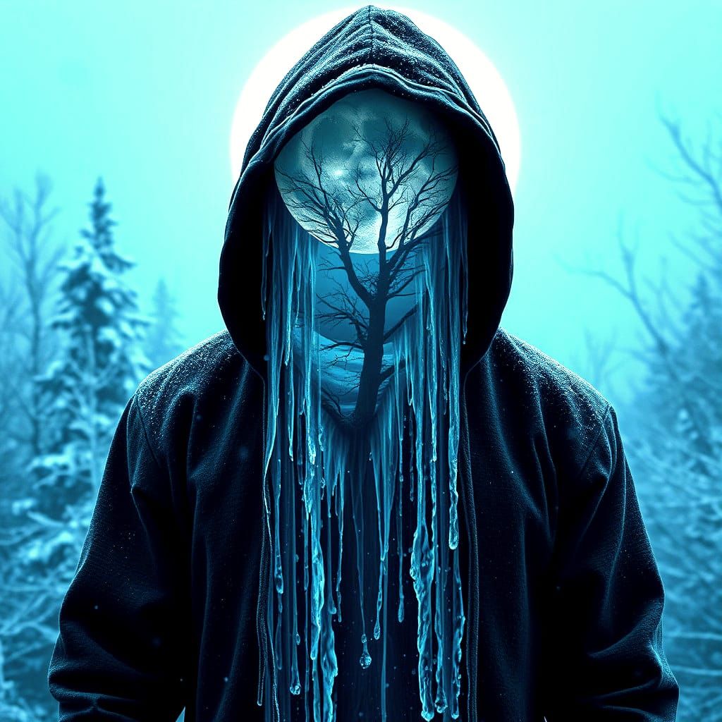Hooded Figure Reveals Winter Landscape in Ultra-HD