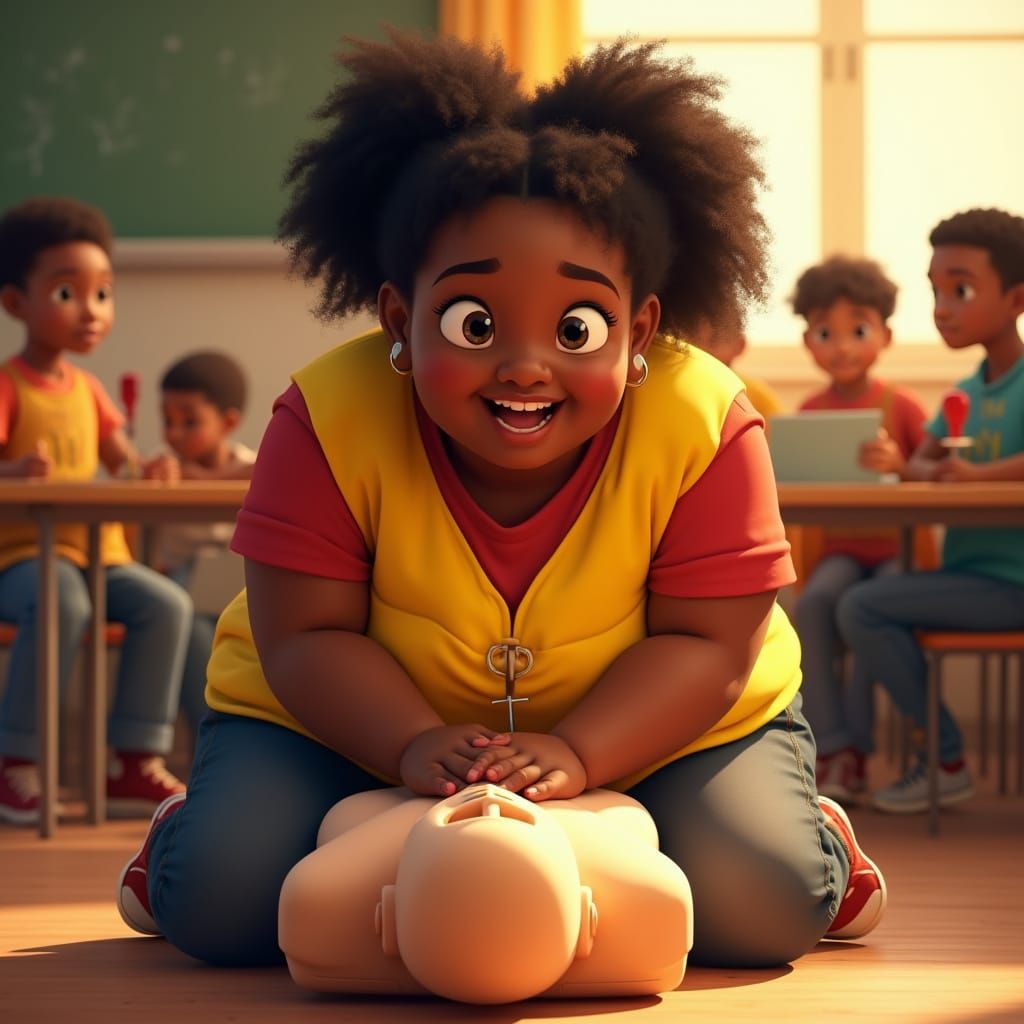 Black Teenager Gives CPR in School Class