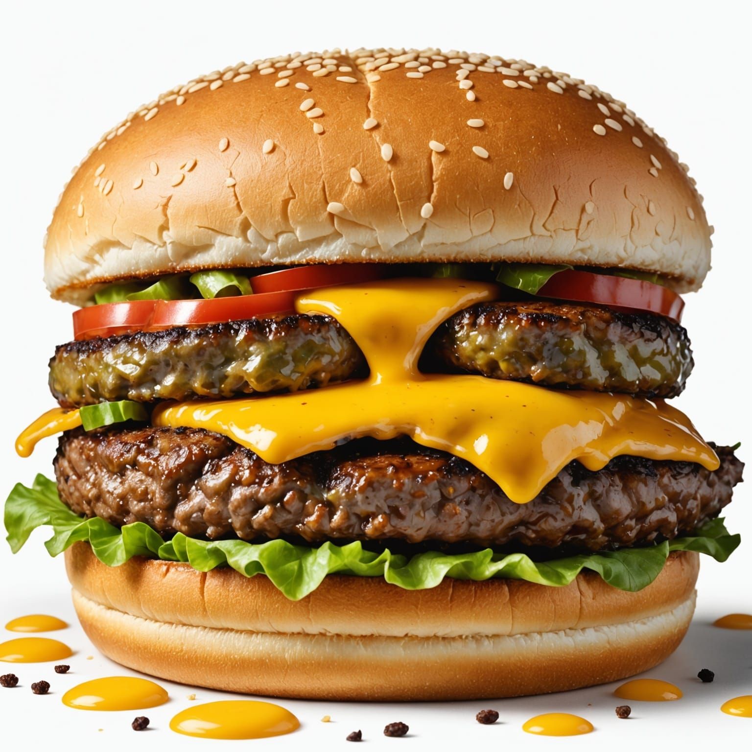 Perfectly Grilled Cheeseburger Close-Up