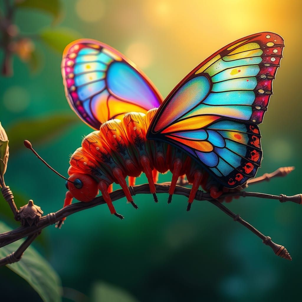 Majestic Metamorphosis: A Resplendent Butterfly Emerges