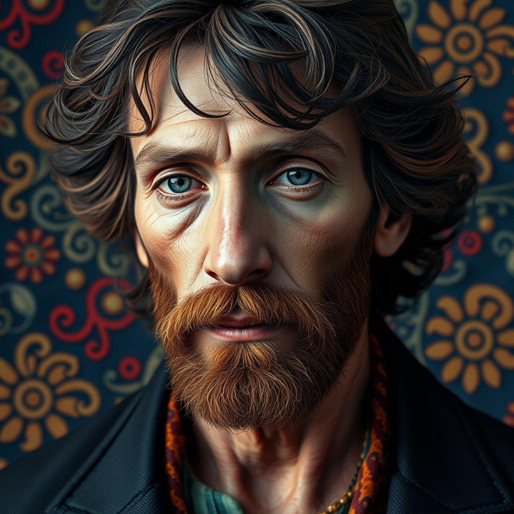 Surreal Portrait in Van Gogh Style, Unreal Engine 5