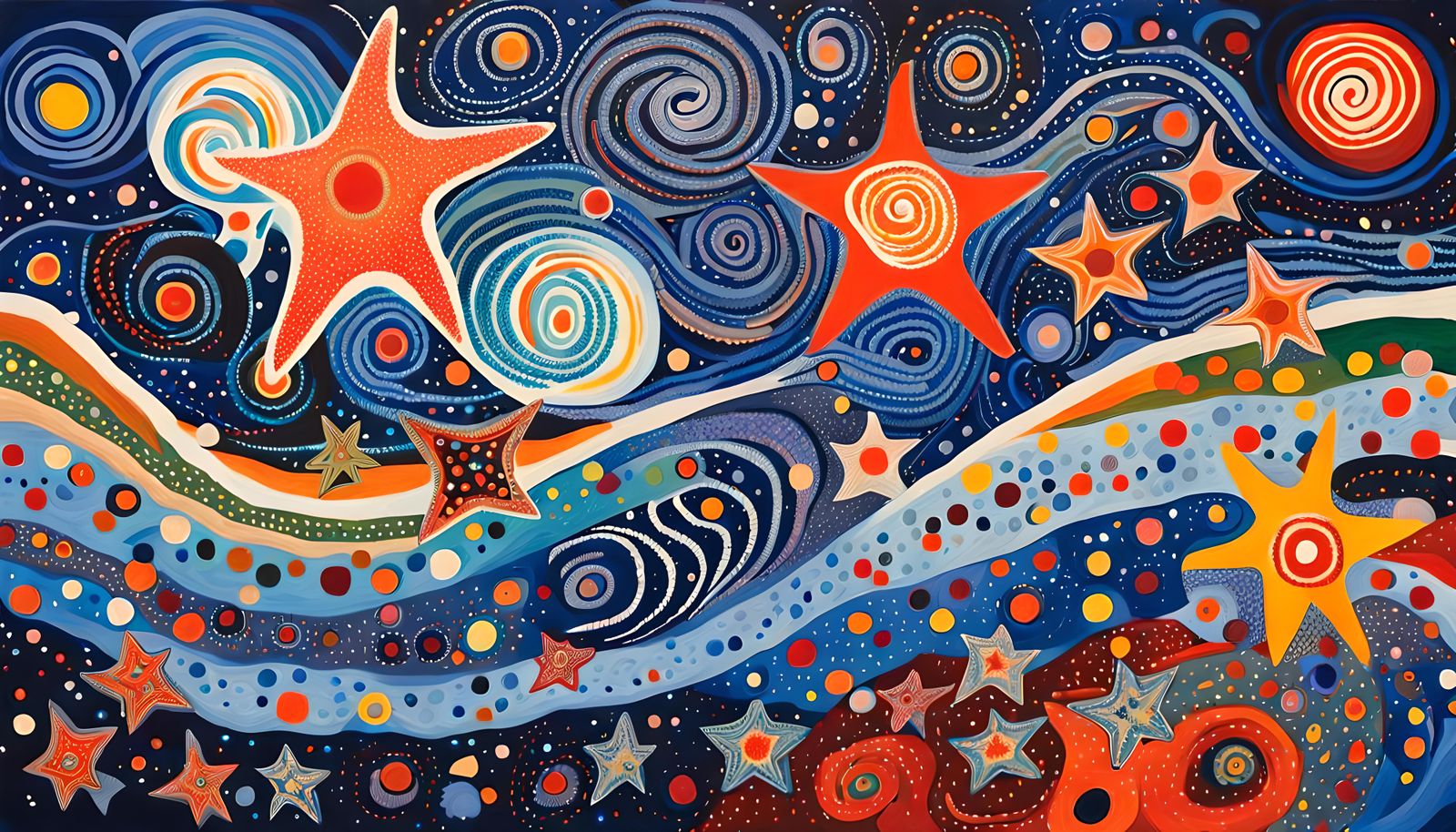 Dreamtime Painting of Cosmic Star Formation