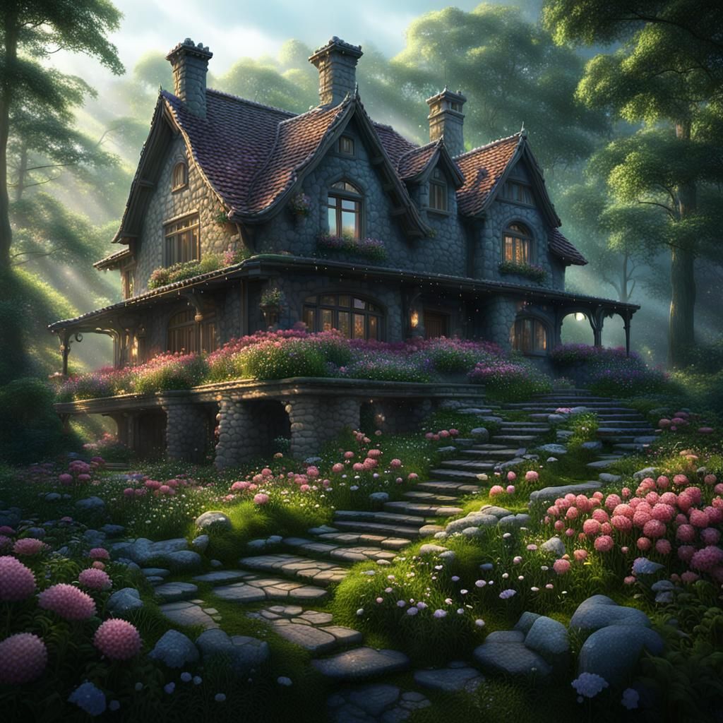 a house in the woods