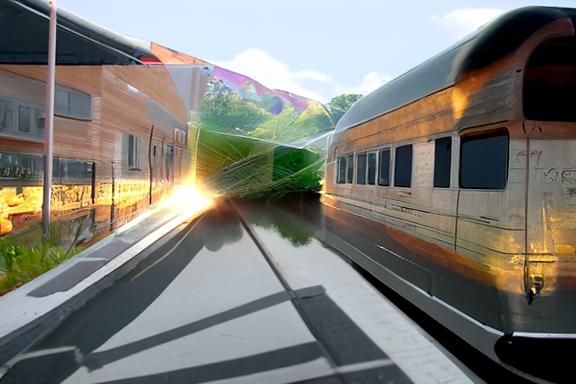 Train Shattering Reality in 8K 3D
