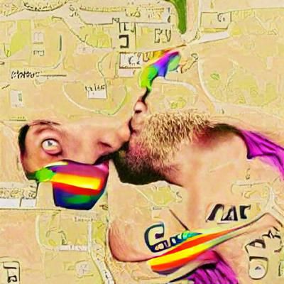 Rainbow Flag Waving in the Sky