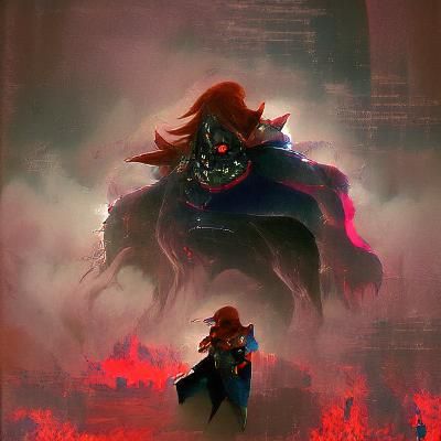 Sinister Calamity Ganon in Fantasy Art Style