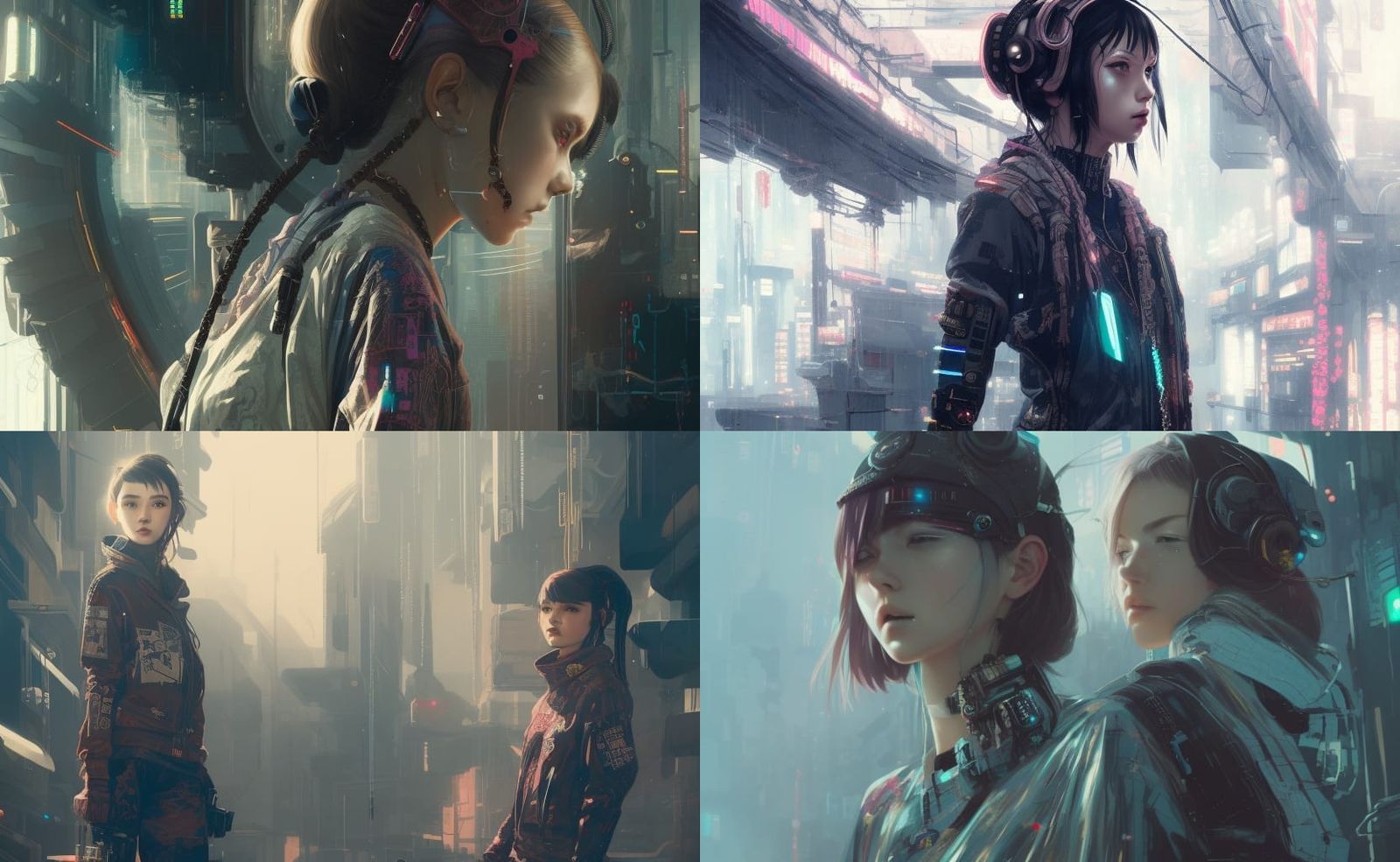 Cyberpunk Girl Portrait in Dramatic Cinematic Style