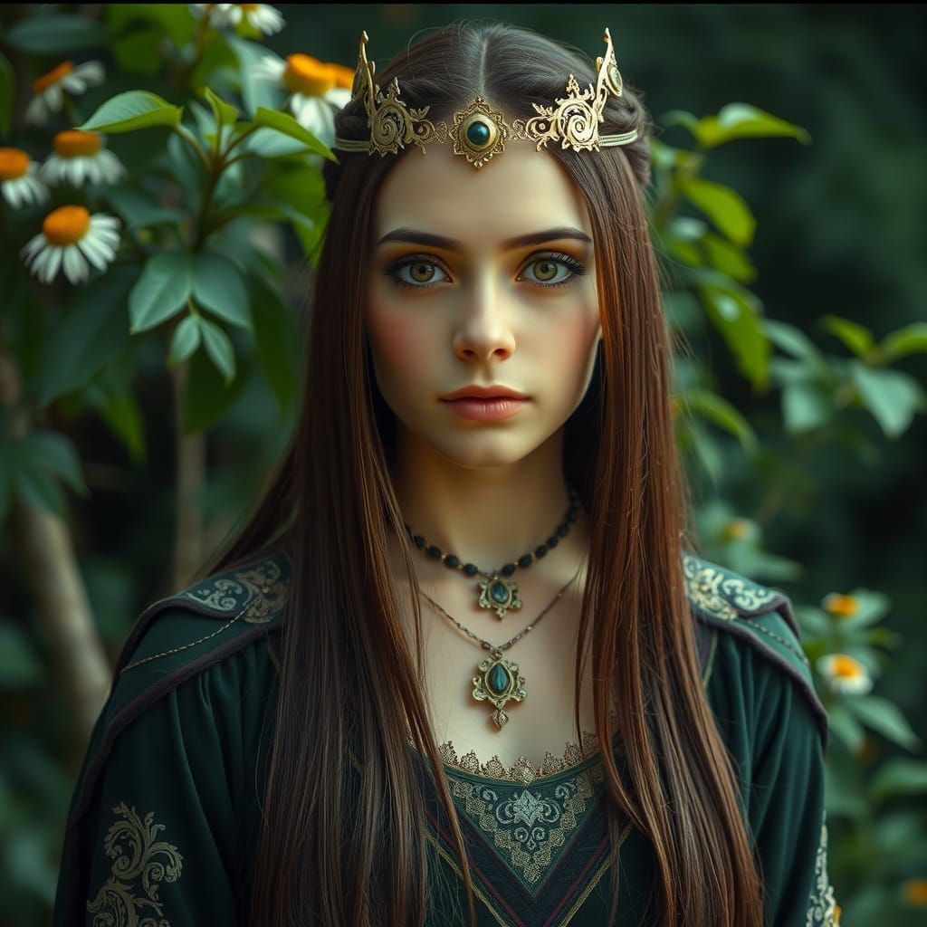 Beautiful Young Queen: Cinematic Film Still