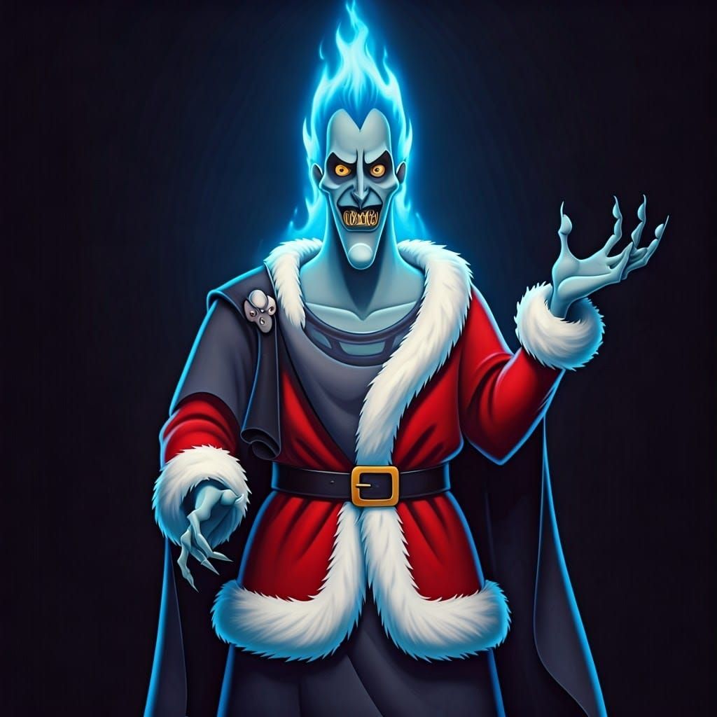 Hades as Santa Claus in Disney Style