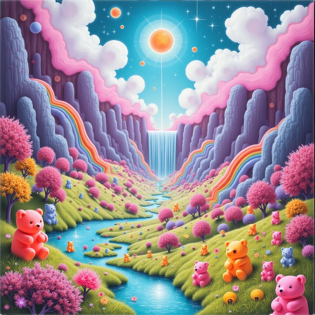 <lora:Klee 1:1.0> Gummi bear heaven