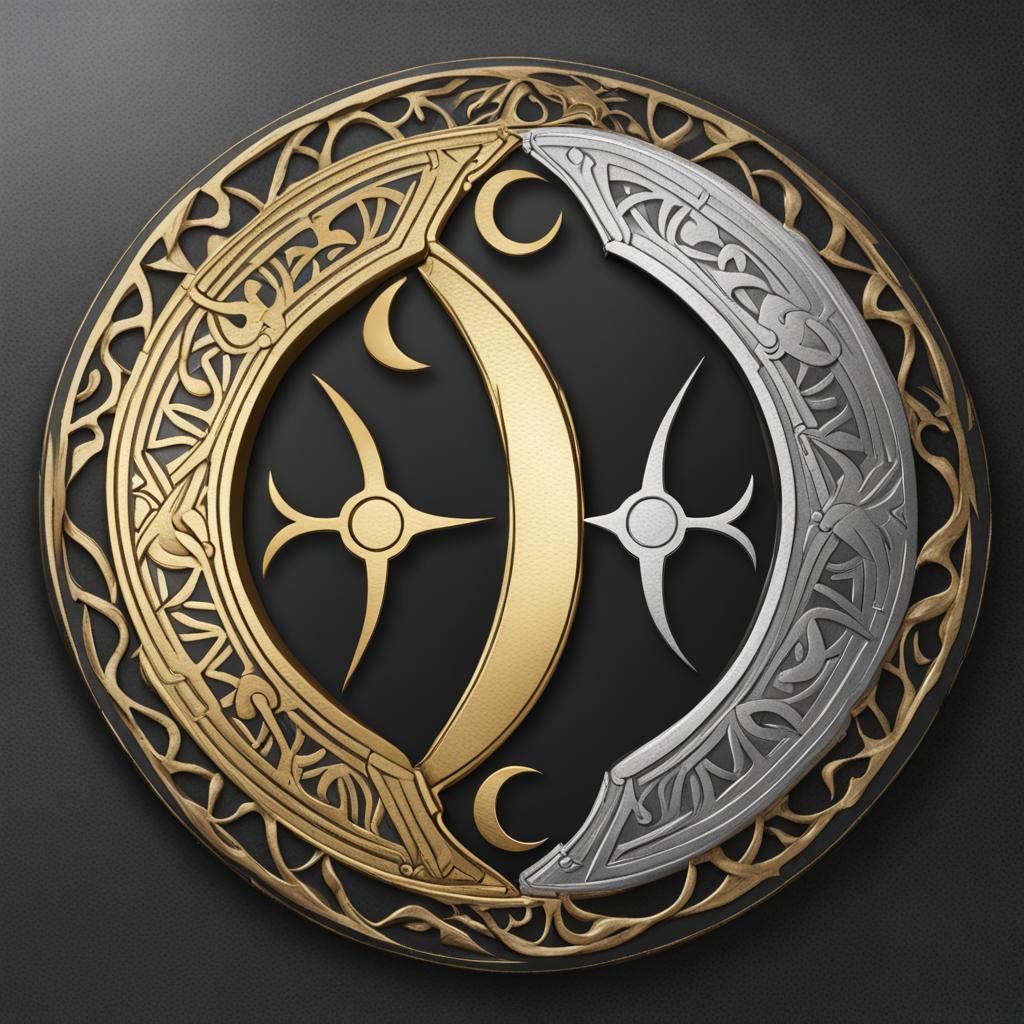 Gold and Silver Rune of Day and Night