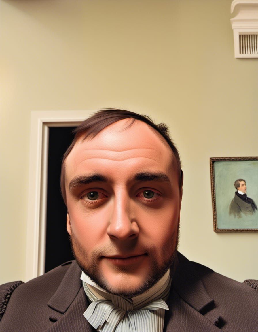 Regency Gentleman in an Edgar Degas Style Oil Painting