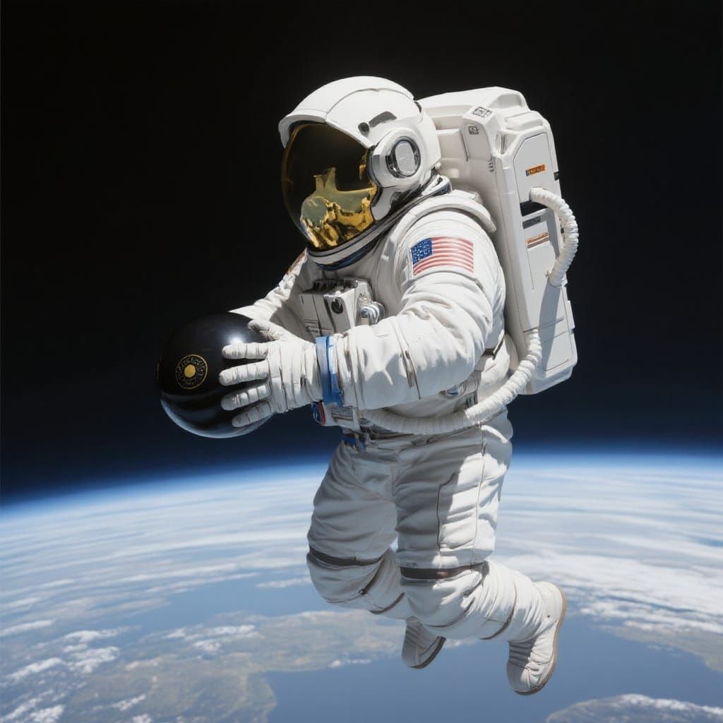 Astronaut Side View: Maintaining Pose