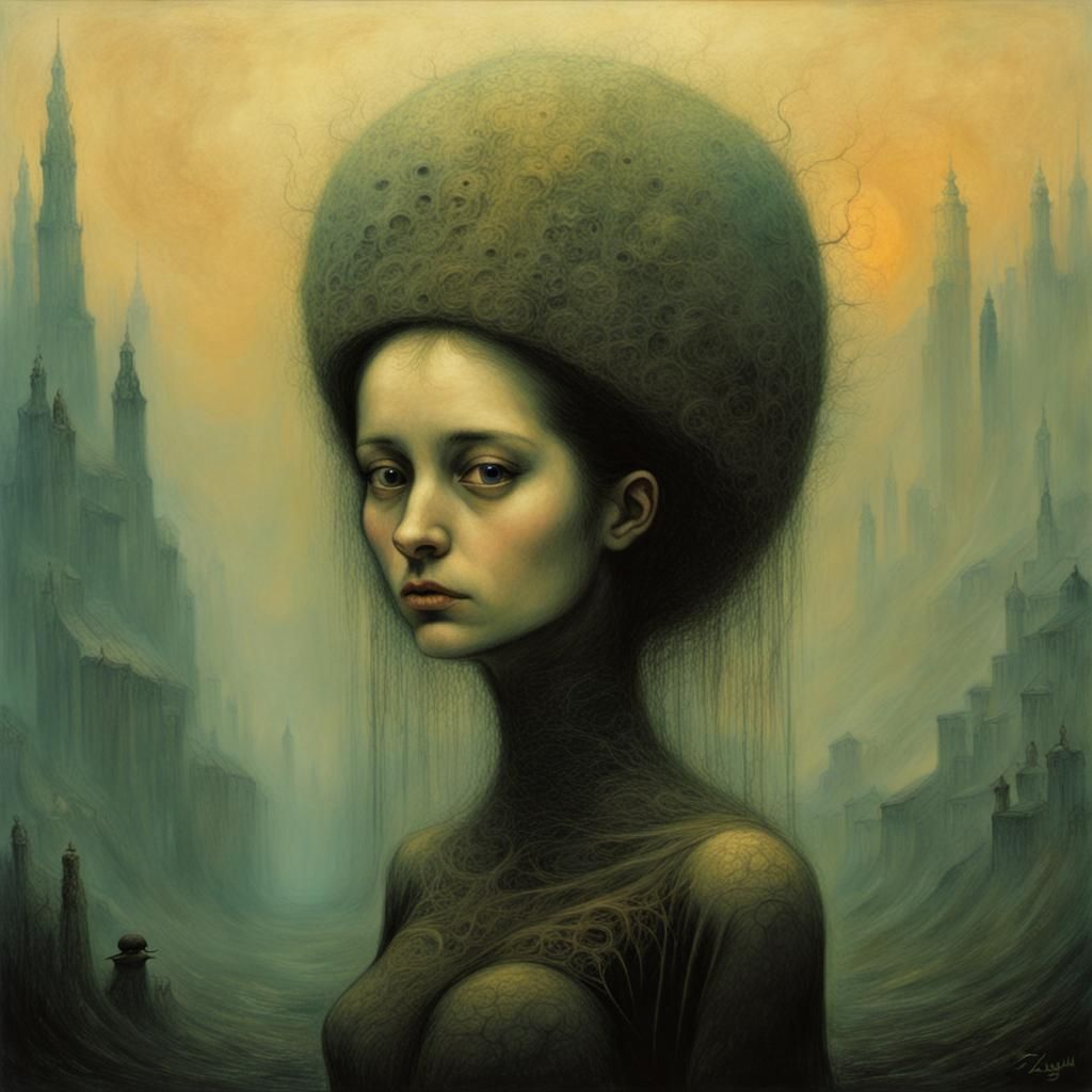 Princess Wanda in Dark Surreal Style