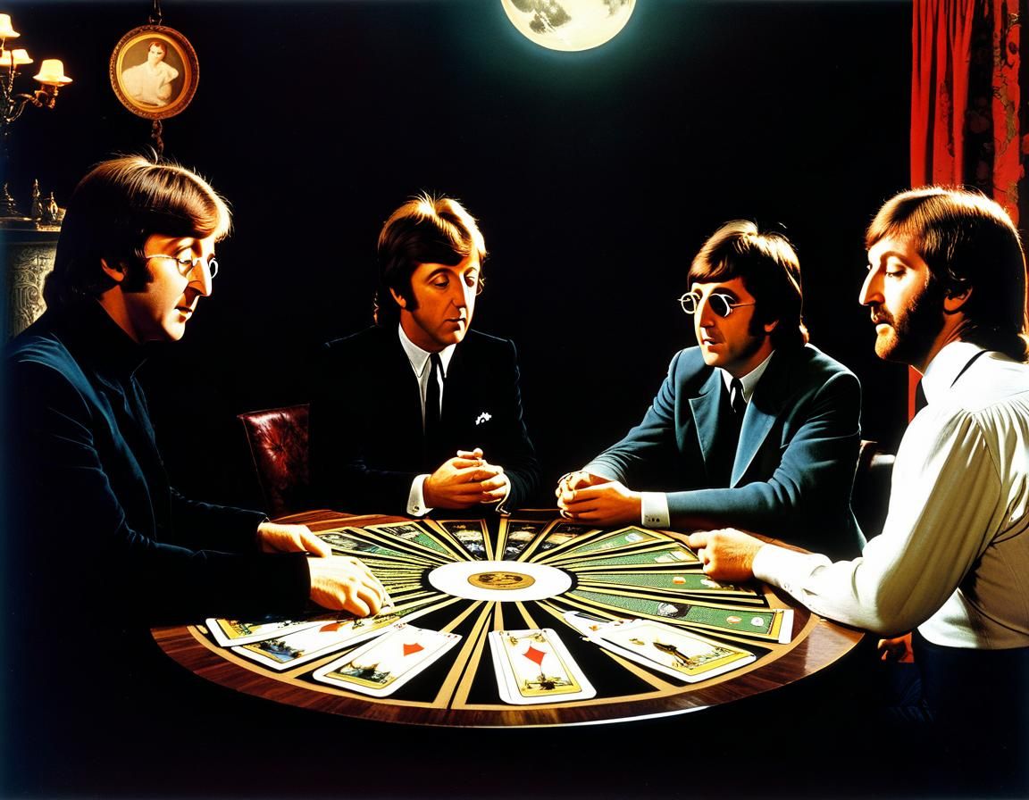 The Beatles in a tarot card session