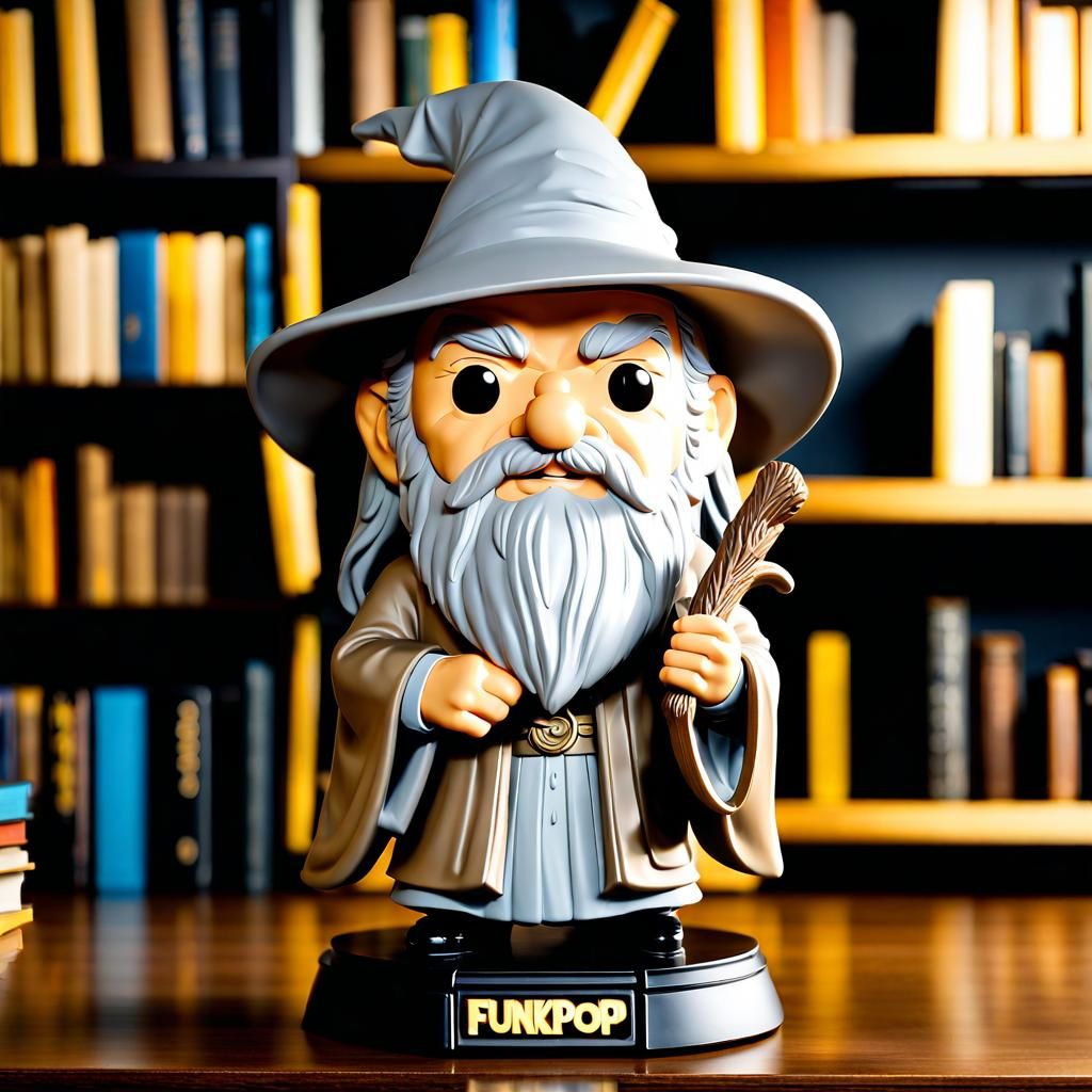 Gandalf Funko Pop Figure on Bookshelf