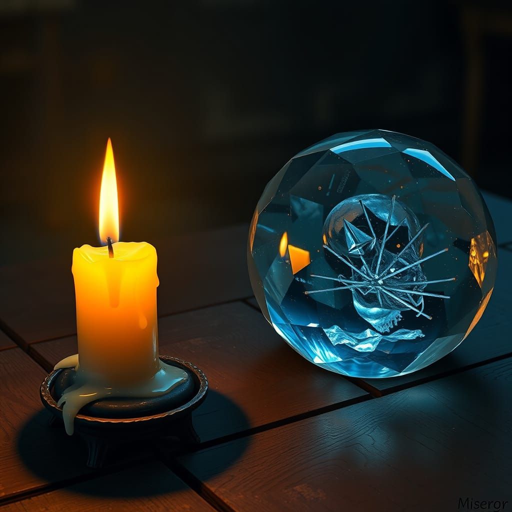 Mystical Candlelit Scene in Heidelberg Style