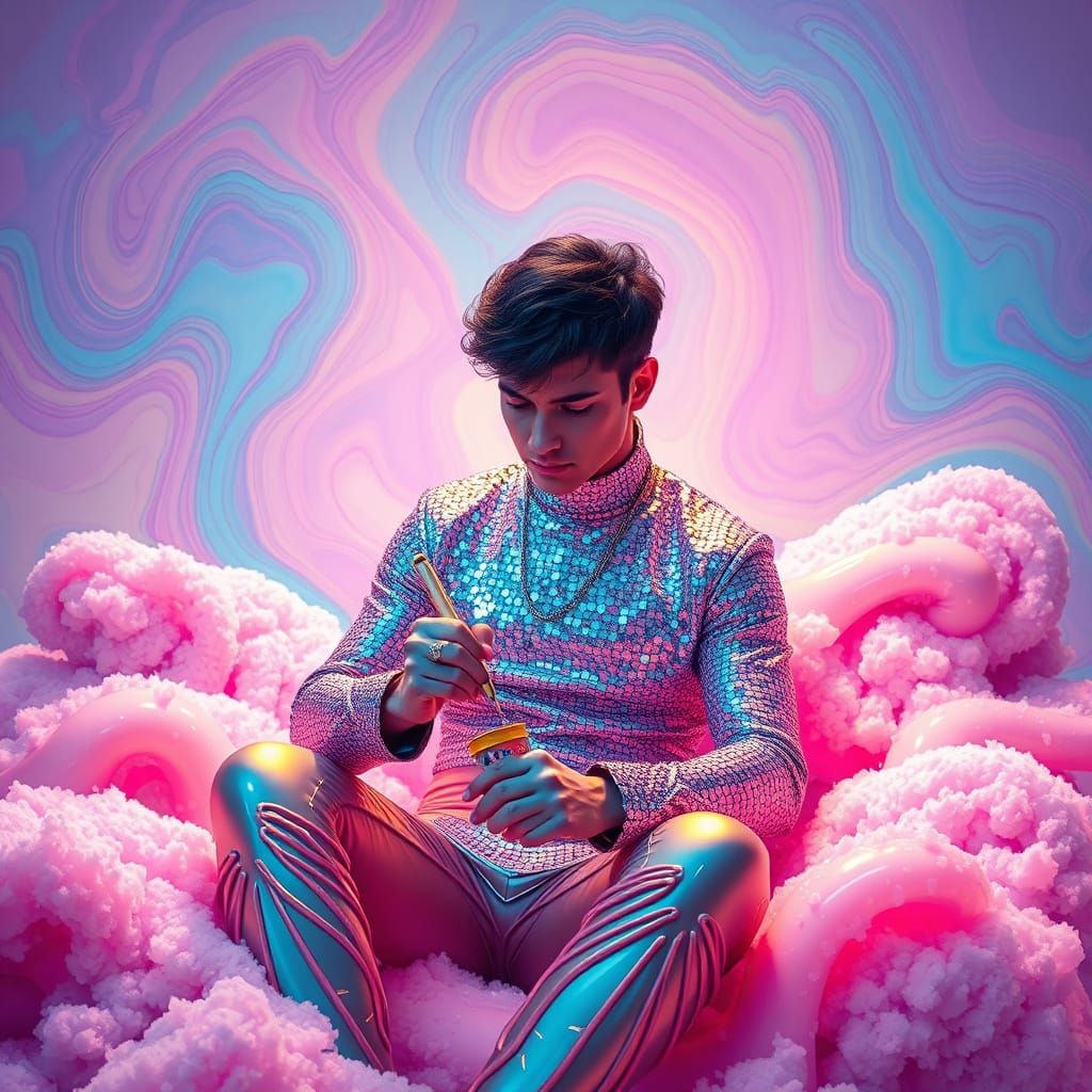 G.I. Joe in Disco Outfit with Fluffy Slime