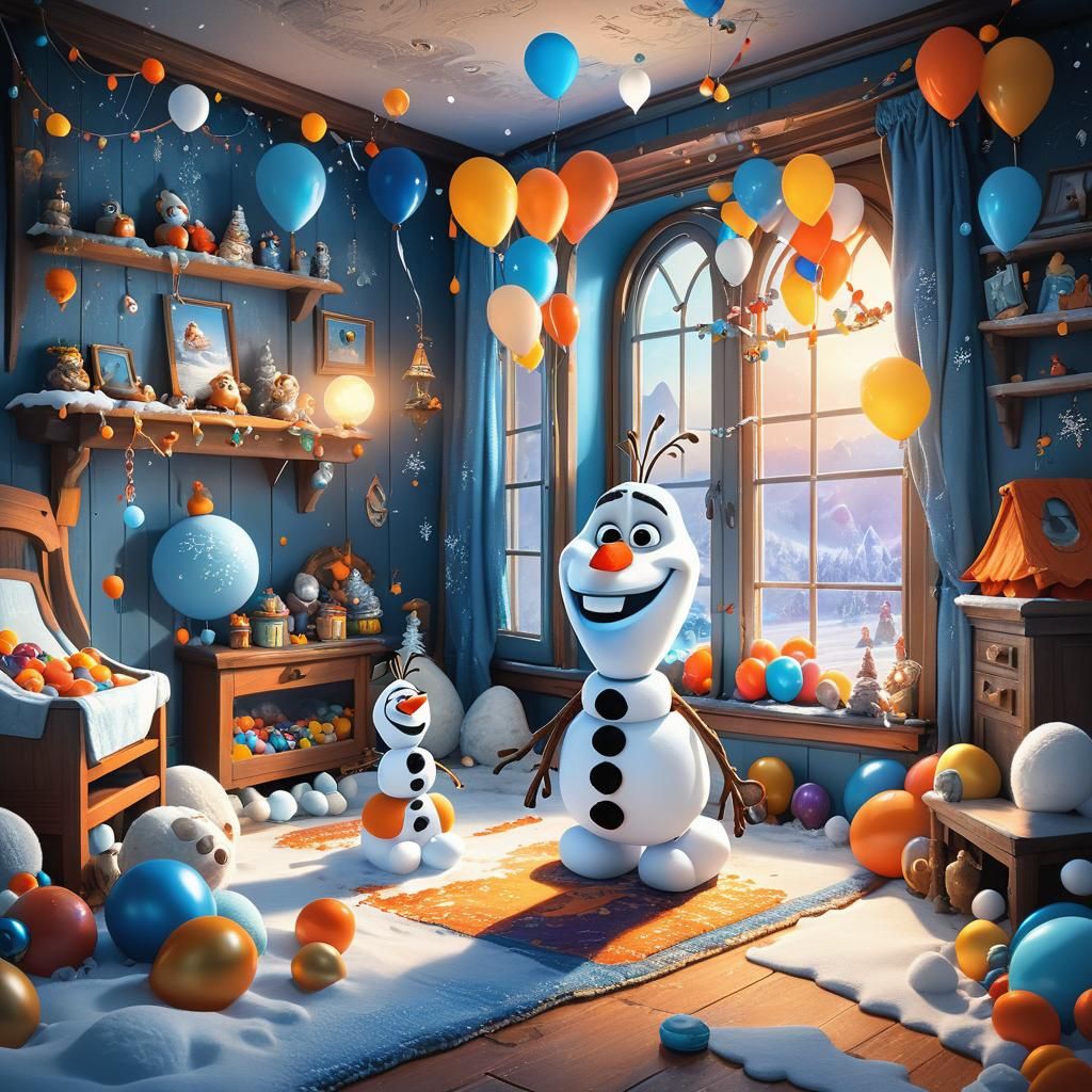 Olaf in Cozy Nursery: Fantasy Concept Art