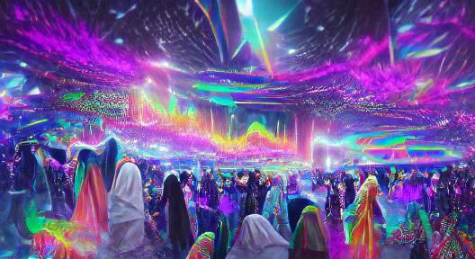 Colorful Futuristic Rave in 8K Resolution
