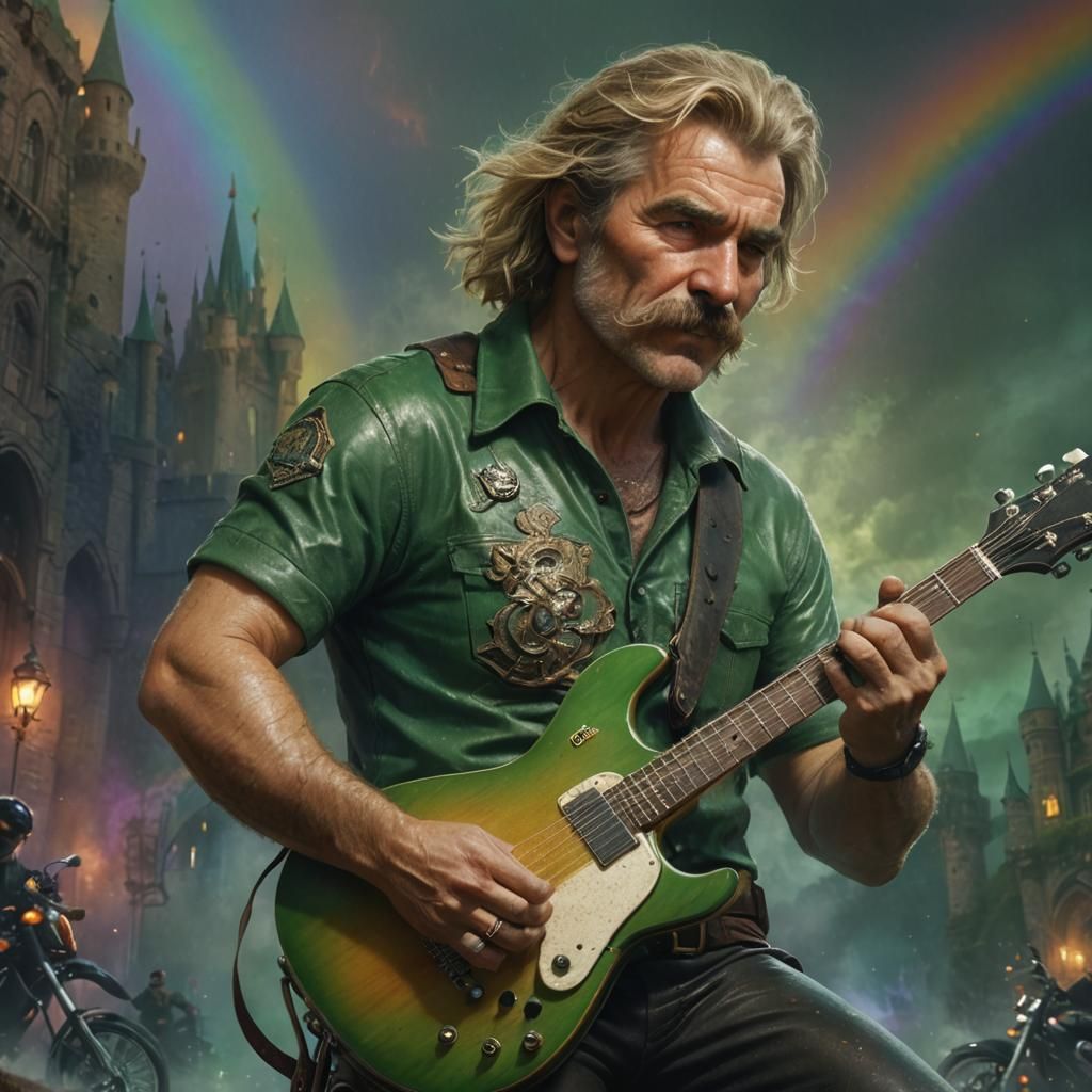 Motorcycle Dad Rides Rainbow to Fairytale Castle