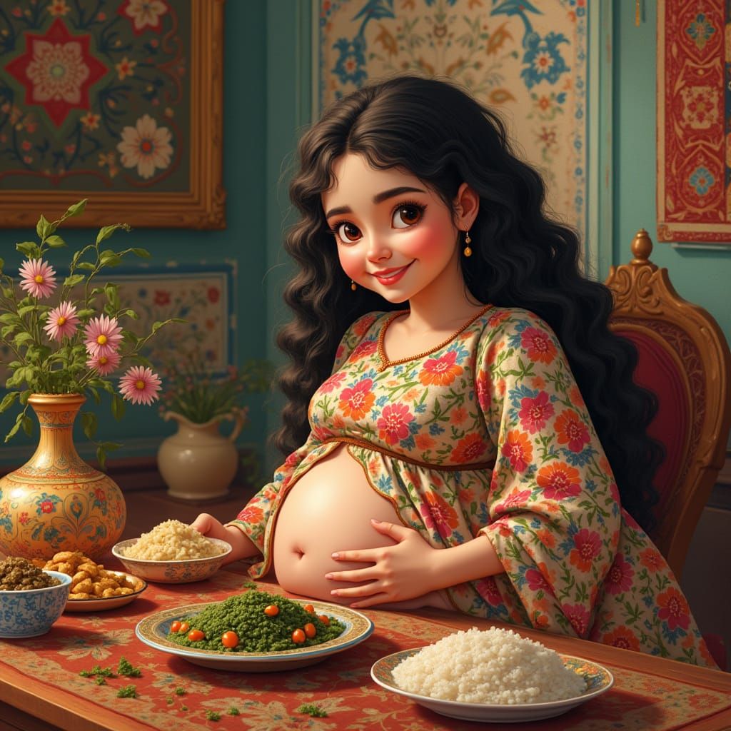 Iranian Beauty Celebrates Nowruz with Vibrant Feast