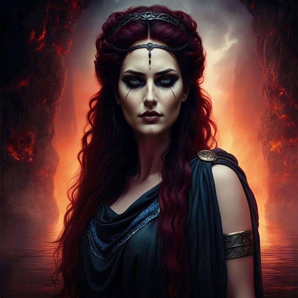 Etruscan River Goddess Letham Stares Down from the Underworl...