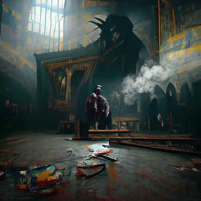 Sinister 3D Portrait of an Average Rapper