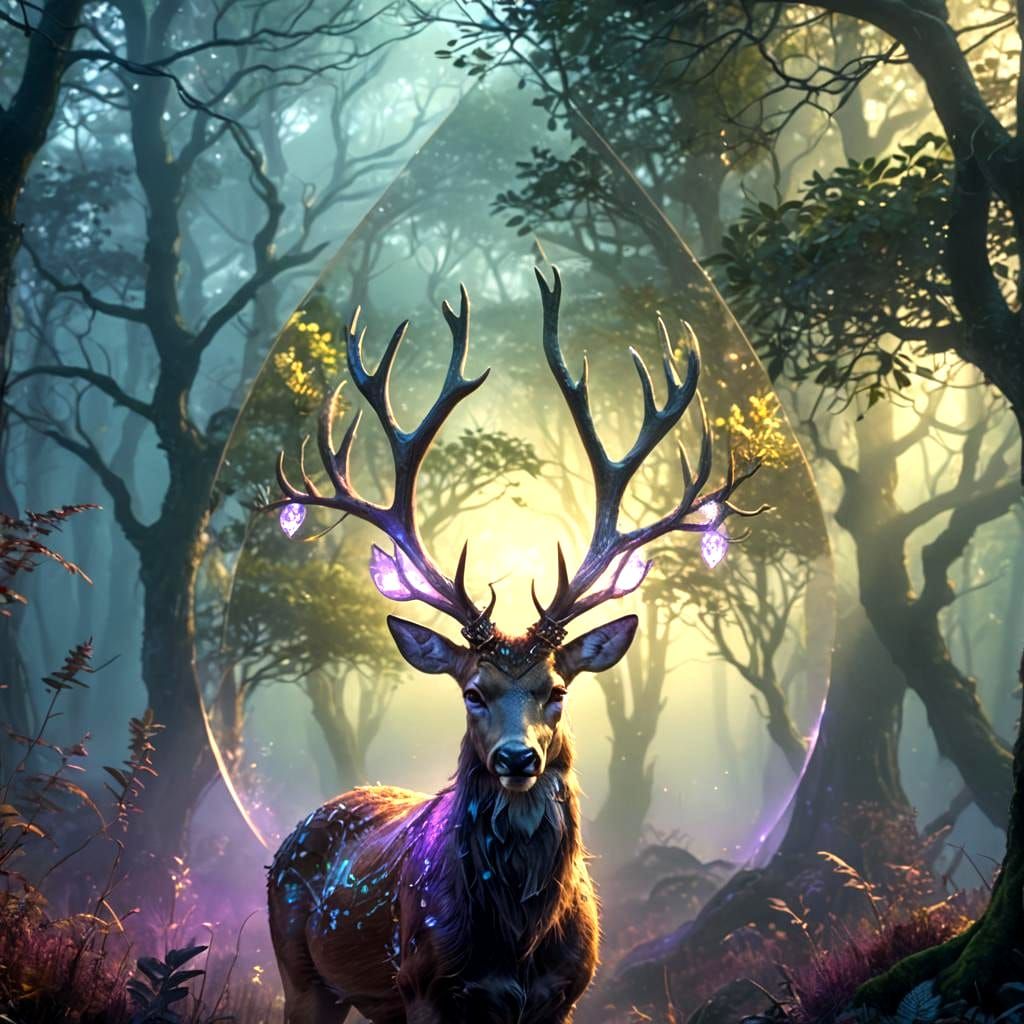 Aesthetic Livid Deer: Detailed Matte Painting