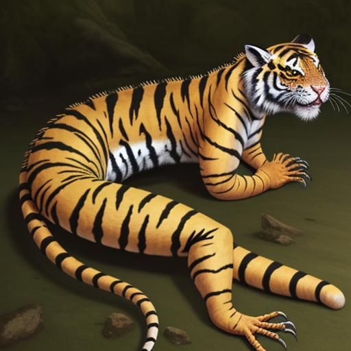 Lizard Tiger Hybrid: A Fantastic Creature