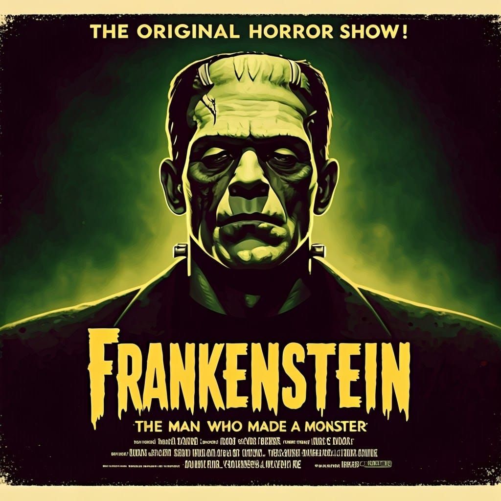 Frankenstein's Monster: A Cinematic Horror Portrait