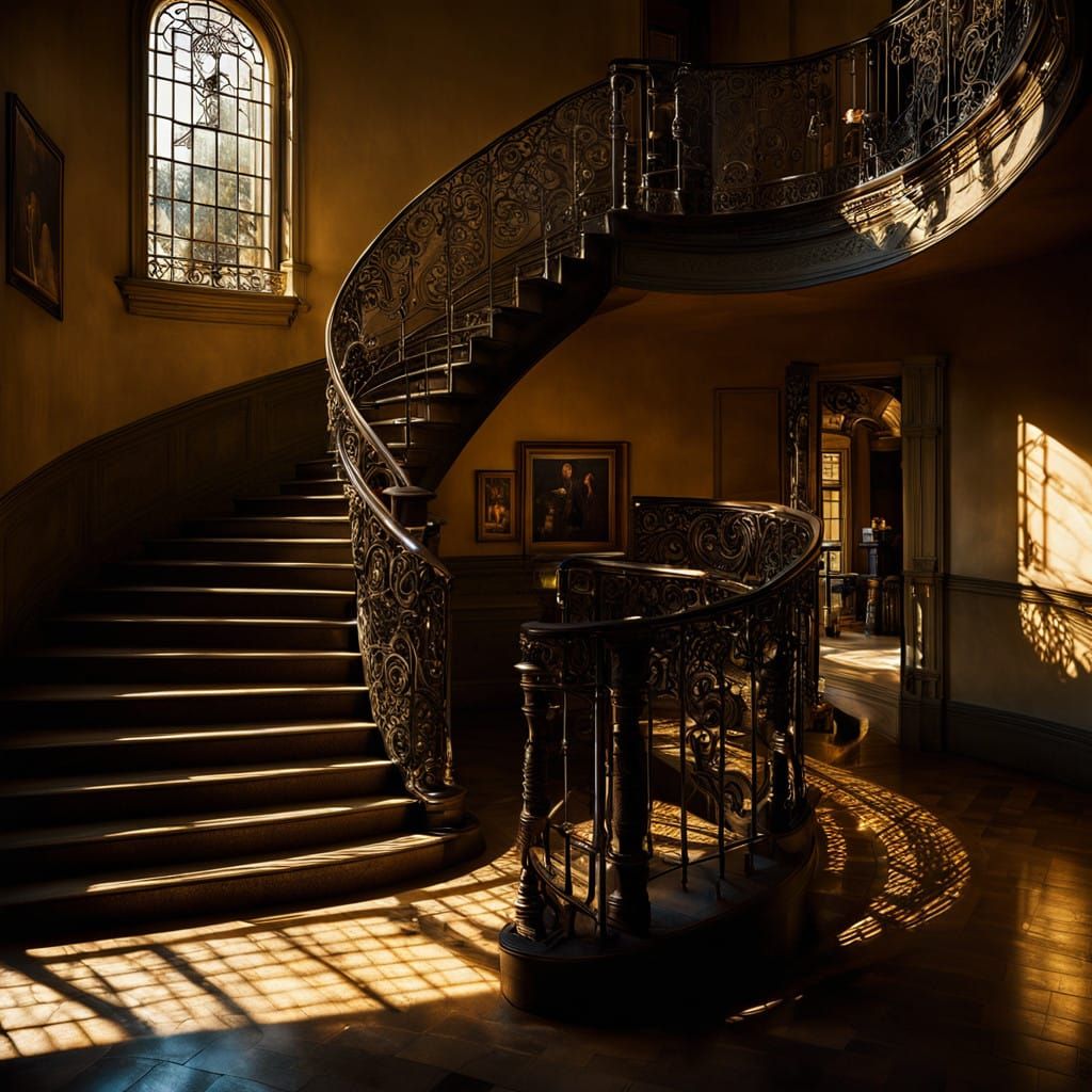 abstract photo image of a stairwell