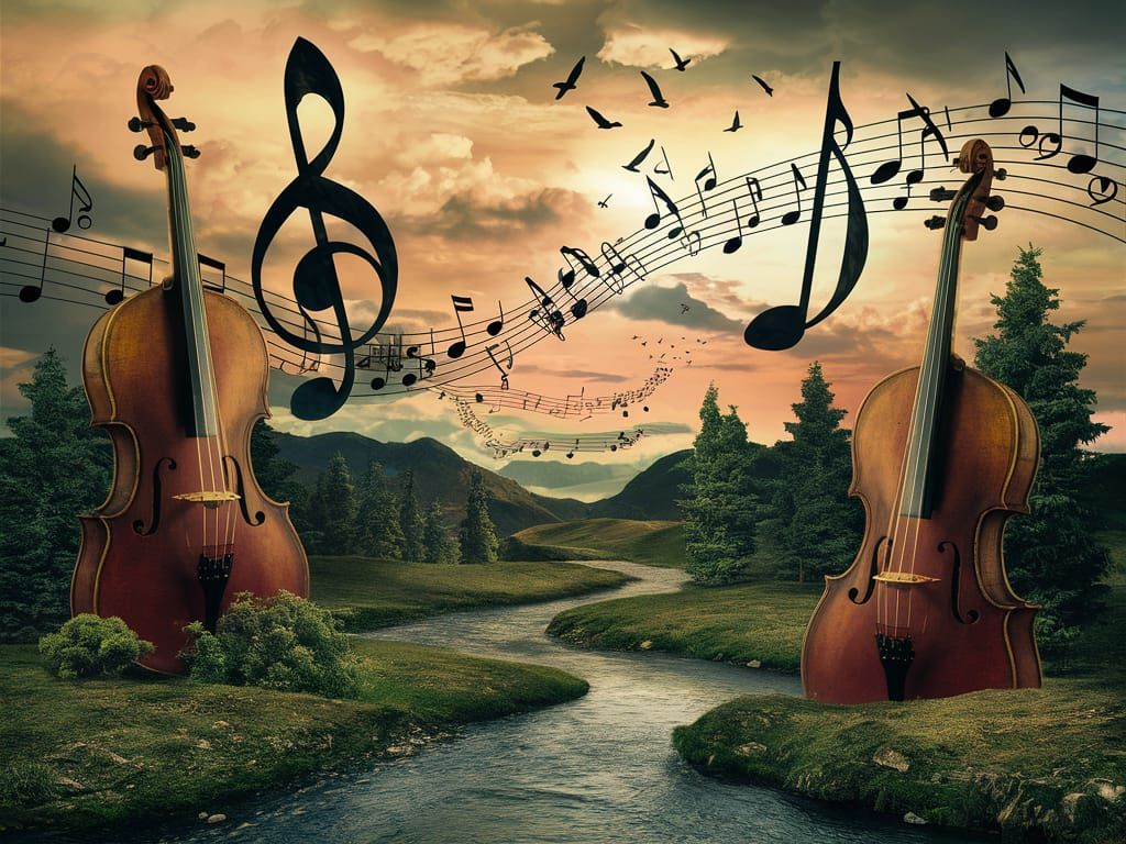 Surreal Symphony: Music Comes to Life in Nature