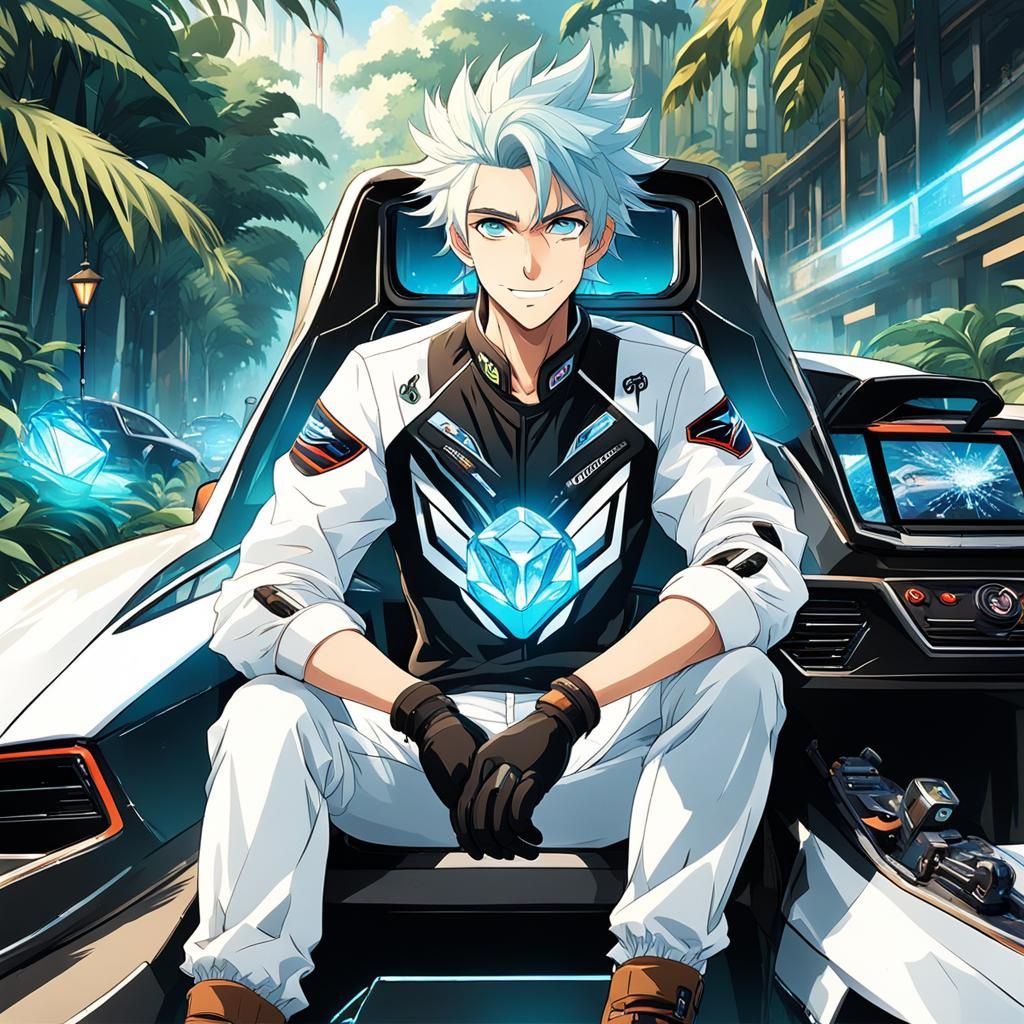 Anime Boy Racer in Amazon Jungle