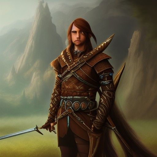 Fantasy Elf Ranger in Detailed Digital Painting