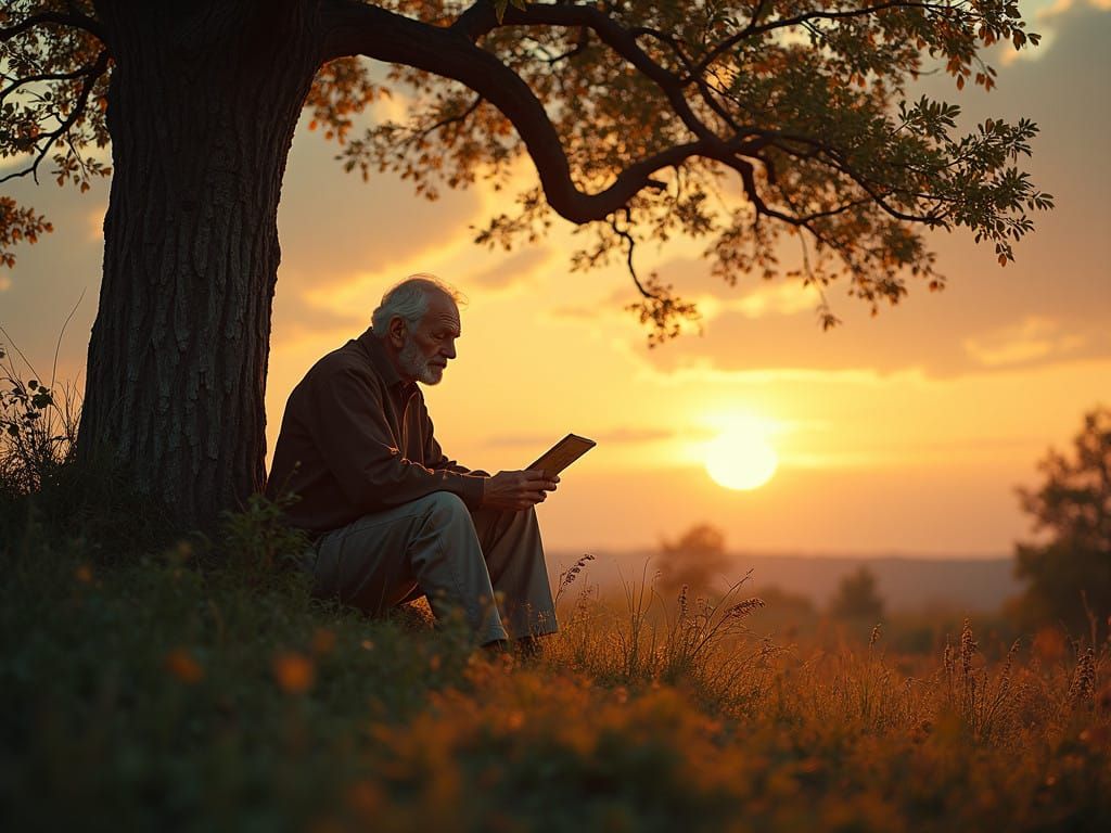 Ethereal Encounter in Golden Twilight