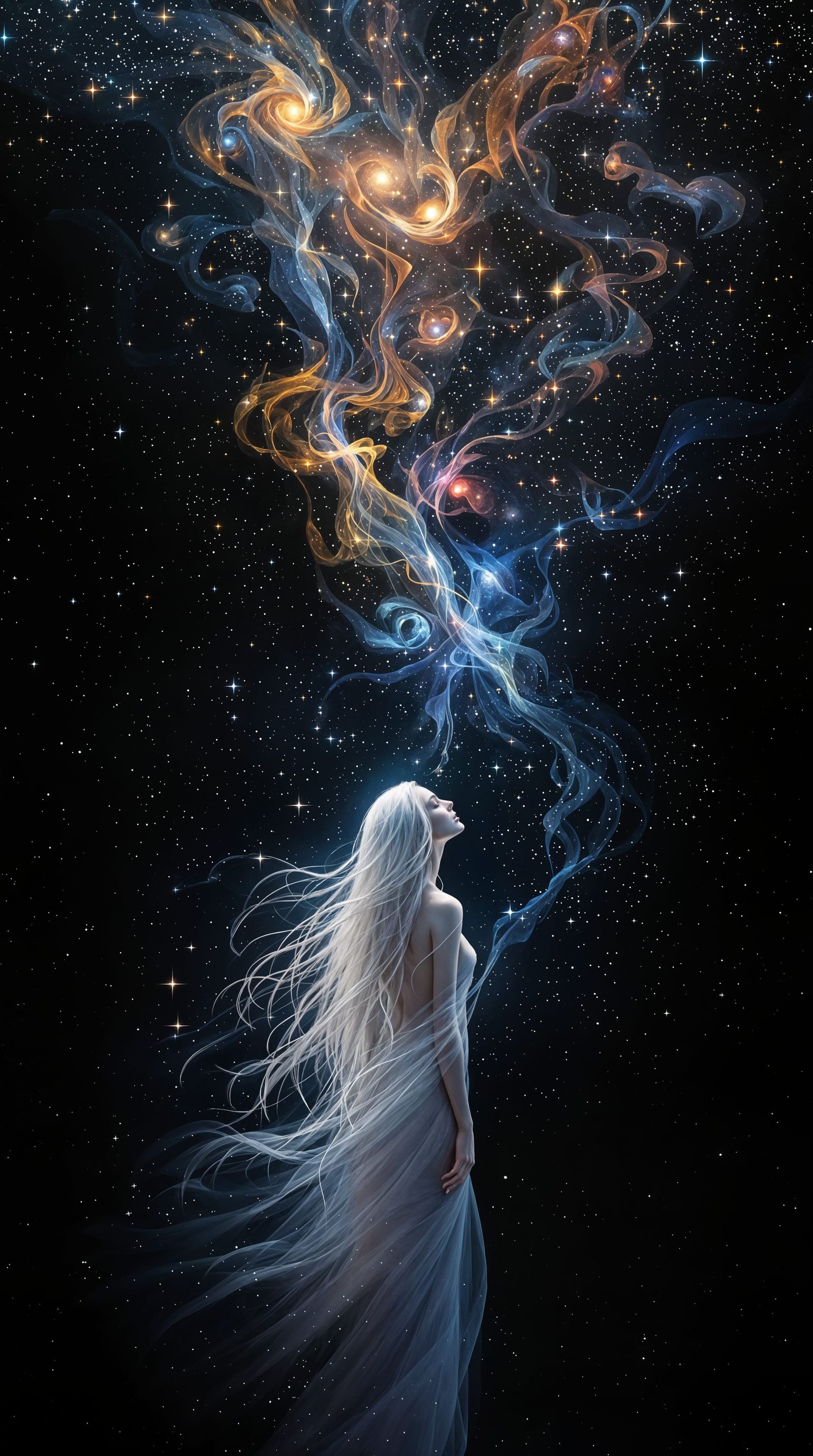 Serenely Singing Cosmic Being in the Void