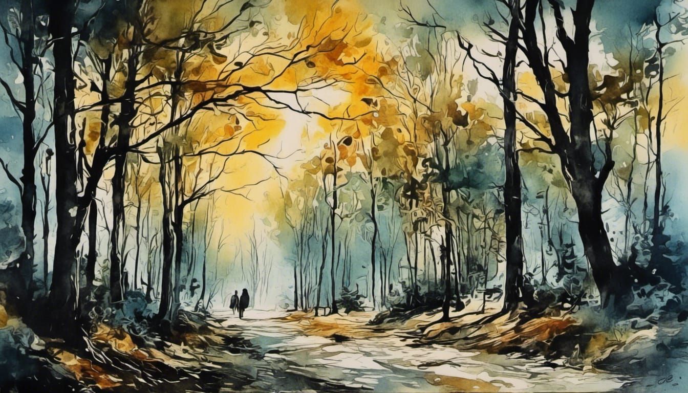Romantic Watercolor Painting: When I Fall in Love
