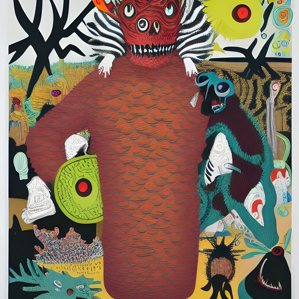 Terrifying Abstract Horror Art in Contemporary Style