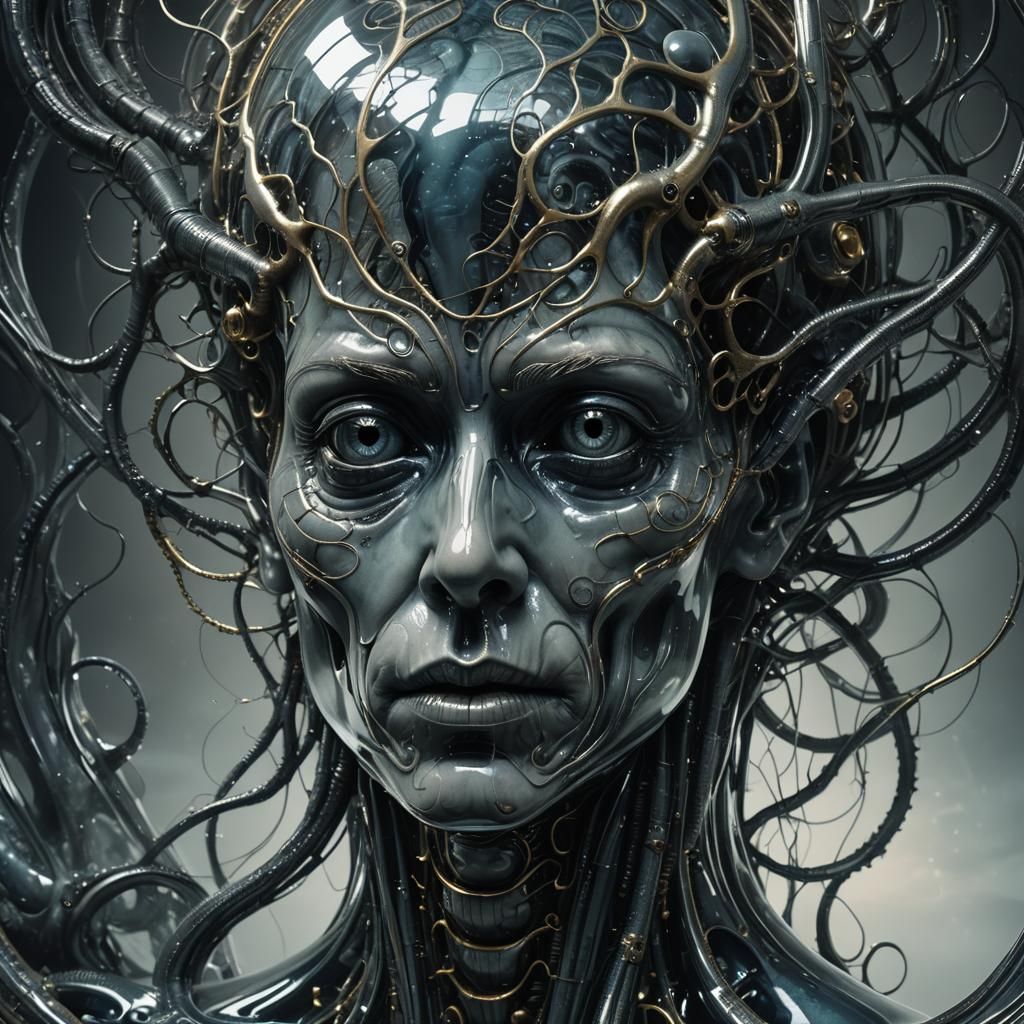 Eerie Glass 'A' Floats in Bioluminescent Dark Fantasy