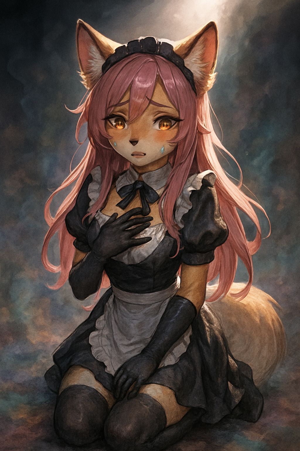 Anime Fox Girl in High Fantasy Setting