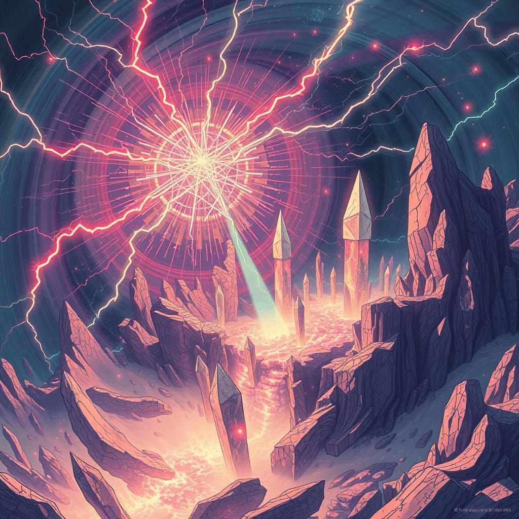 Surreal Electric Landscape Manipulated by Invisible Forces