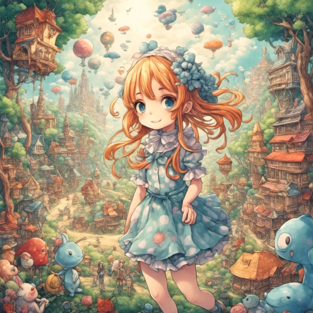 Endless Wonderland in Anime Key Visual Style