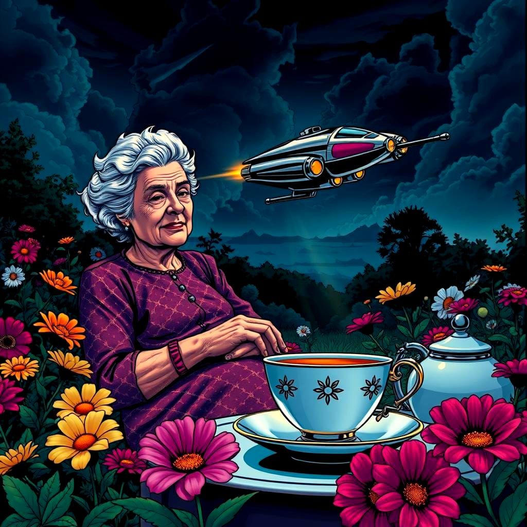 "They always appear at tea time. Just ignore, and eventually they'll vanish."