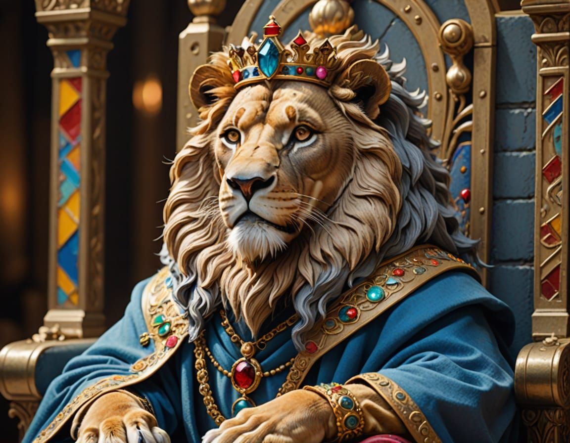 Classic Cartoon Lion King Reigns Supreme