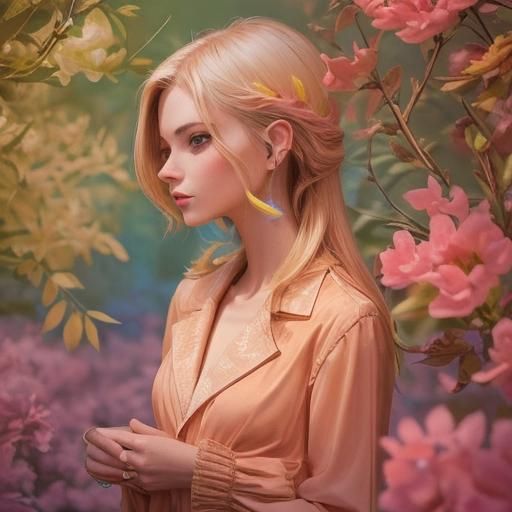 Abstract Painting Rich in Highlighted Colors