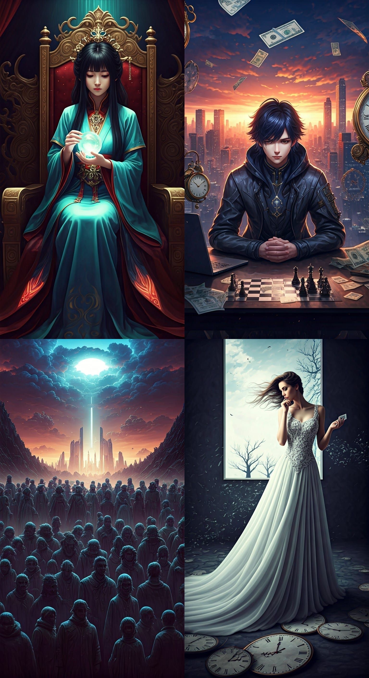 Detailed 3D Anime Art Inspired by WLOP